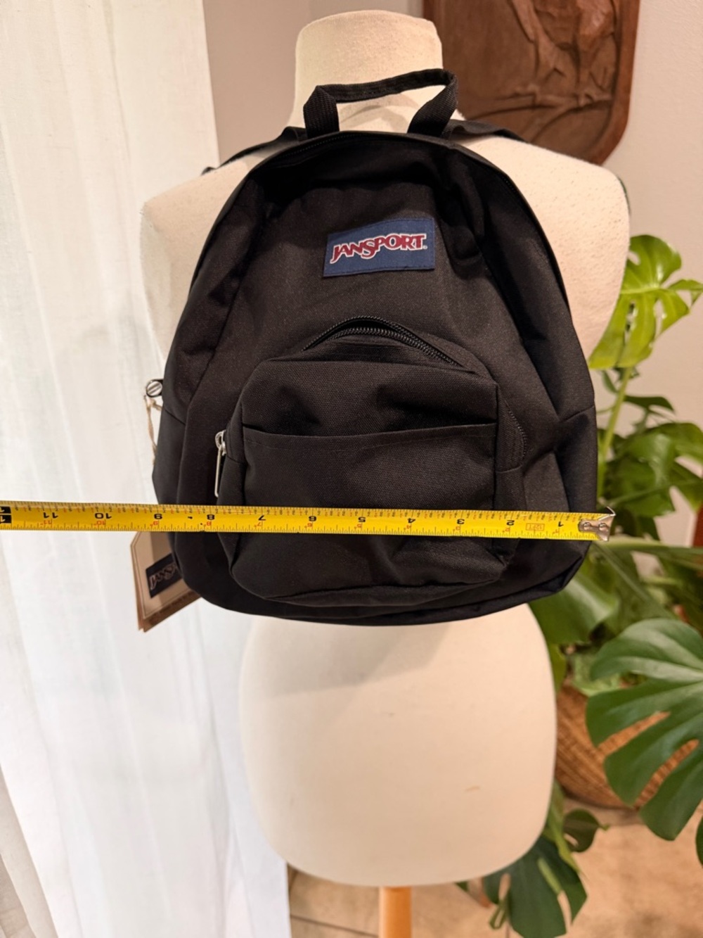 JanSport Half Pint Mini Backpack Black NWT Classic Small Bag - Picture 8 of 8